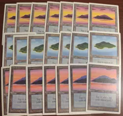 21 ISLAND mtg 7 Each Variant PLAYED Unlimited Edition Basic Land Vintage Mana - Image 1