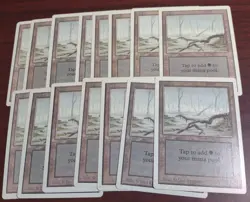 15 SWAMP mtg PLAYED Unlimited Edition Basic Land Vintage - Image 1