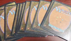 15 FOREST (Rock) mtg LP-MP Unlimited Edition Basic Land Vintage Green Mana - Image 3