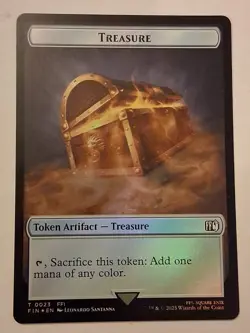 Hero (0003) Treasure (0023) Double-Sided Token Final Fantasy Foil - Image 1