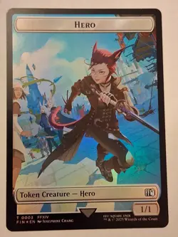 Hero (0003) Treasure (0023) Double-Sided Token Final Fantasy Foil - Image 2