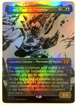 MTG Ezuri, Claw of Progress BORDERLESS FOIL Multiverse Legends 38 NM - Image 1