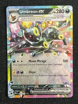 Umbreon ex 060/131 Prismatic Evolutions PRE EN Tera Ultra Rare Pokemon Card NM - Image 1