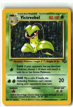 1999 Victreebel ⭐ 14/64 Unlimited Holo Rare Jungle WOTC Vintage Pokemon LP - Image 1