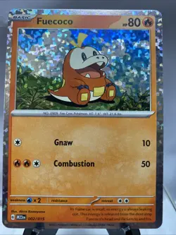 Fuecoco 002/015 McDonald's 2023 Holo TCG Pokemon Card LP - Image 1