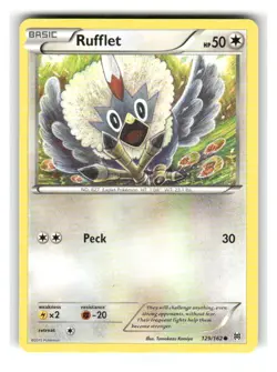 Rufflet 129/162 Common BREAKthrough Pokemon Near Mint - Image 1