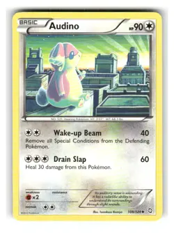 Audino 108/124 Uncommon Dragons Exalted Pokemon Lightly Played - Image 1