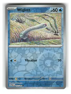 Wiglett 052/182 Common Paradox Rift Pokemon Reverse Holo Near Mint - Image 1