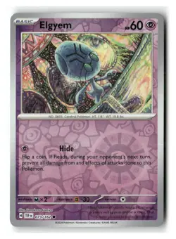 Elgyem 073/162 Common Temporal Forces Pokemon Reverse Holo Near Mint - Image 1