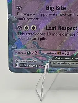 Pokemon TCG Houndstone ex 102/197 Full Art Holo EN - Image 2