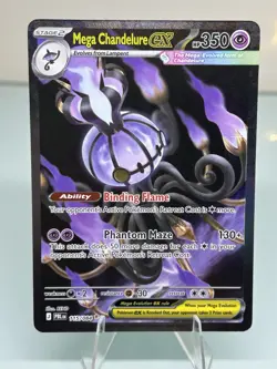 Pokemon TCG Pitch Black Mega Chandelure Ex 115/84 Full Art English IR - Image 1