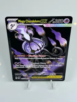 Pokemon TCG Pitch Black Mega Chandelure Ex 115/84 Full Art English IR - Image 3