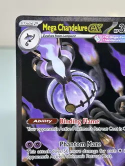 Pokemon TCG Pitch Black Mega Chandelure Ex 115/84 Full Art English IR - Image 4