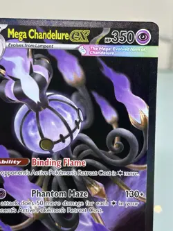 Pokemon TCG Pitch Black Mega Chandelure Ex 115/84 Full Art English IR - Image 5