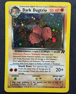 Pokemon TCG Dark Dugtrio Team Rocket Holo Rare #6/82 English 1999 50 HP - Image 1