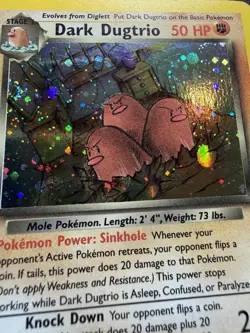 Pokemon TCG Dark Dugtrio Team Rocket Holo Rare #6/82 English 1999 50 HP - Image 4