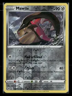 Mawile 129/202 Common Sword & Shield Pokemon Reverse Holo Near Mint - Image 1