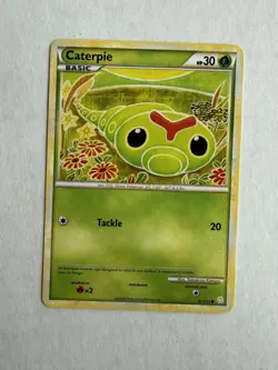 2010 Pokemon TCG HeartGold SoulSilver Caterpie Common 57/123 LP - Image 1