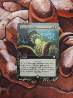 Magic the Gathering Sequence Engine Hand Painted Custom MTG Alter - Image 1