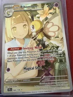 Pokemon TCG Lillie's Ribombee Card Journey Together Illustration, 164/159 - Image 1