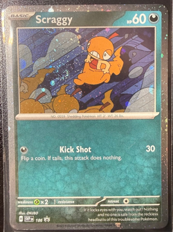 Scraggy (Cosmos Holo w/ Swirl) 186 Promo SVP NM - Image 1