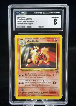 Arcanine #6 Black Star Promo Pokemon League 2000 CGC 8🔥 - Image 3