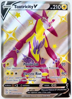Toxtricity V SV112/SV122 Shining Fates: Shiny Vault Holo Pokemon - Image 1