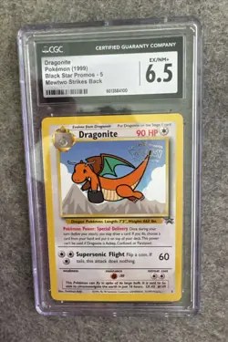 Dragonite Pokemon 1999 Black Star Promo Mewtwo Strikes Back CGC 6.5 EX / NM + - Image 1