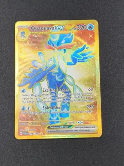 Pokemon TCG Quaquaval EX 273/193 Sv02 Paldea Evolved Holo Hyper Rare, Golden - Image 1