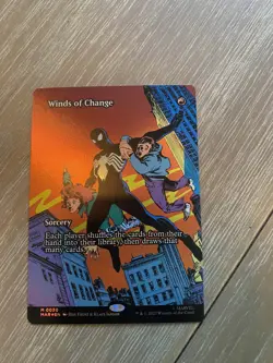 🔮 MTG: Winds Of Change Borderless Foil Marvel Spider-Man -Ships Immediately - Image 1