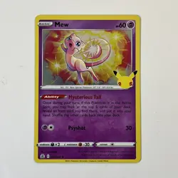 Mew 011/025 Holo Rare Pokemon Celebrations - Image 1