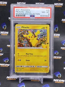 2021 Pokemon McDonald's Collection Pikachu Holo #25 - PSA 8 - Image 1