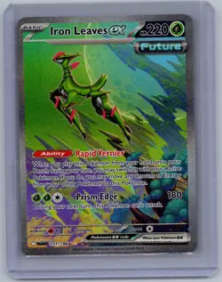 IRON LEAVES EX 203/162 SPECIAL ILLUSTRATION RARE TEMPORAL FORCES POKEMON NM/M - Image 1