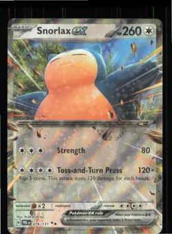Snorlax ex 076/131 Holo Double Rare SV: Prismatic Evolutions Pokemon Near Mint - Image 1