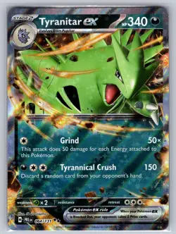 Tyranitar ex 064/131 Holo Double Rare Prismatic Evolutions Pokemon Near Mint - Image 1