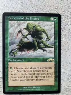Survival of the Fittest MTG Exodus Reserved List LP Magic The Gathering Vintage - Image 1
