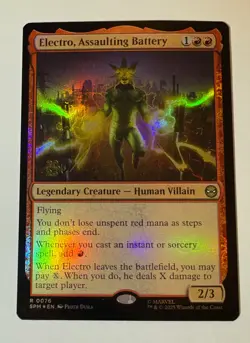 MTG [FOIL] Electro, Assaulting Battery - Marvel's Spider-Man - NM - Image 2