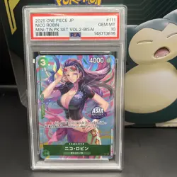 2025 One Piece Tin Set Vol 2 111 Nico Robin Both Slabs Asia STAMP PSA 10 - Image 1