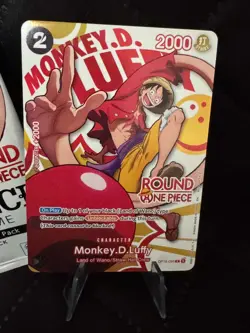 Round 1 MONKEY D LUFFY One Piece TCG Promo OP16-095 - ENGLISH - NM/MT - Image 1