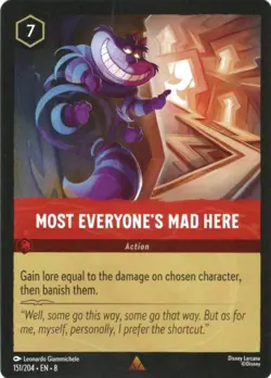 Most Everyone's Mad Here 151/204 Reign of Jafar Disney Lorcana - Image 1