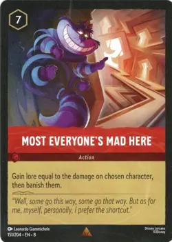 Most Everyone's Mad Here 151/204 Reign of Jafar Disney Lorcana - Image 3
