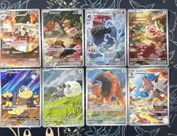 Pokemon TCG Illustration Rare Card Lot Of 8 - IR Mixed S&V-Mega Cards English - Image 1