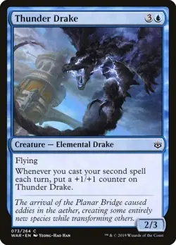 1x Thunder Drake NM Eng MTG - War of the Spark - Image 1