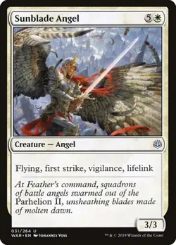 1x Sunblade Angel NM Eng MTG - War of the Spark - Image 1