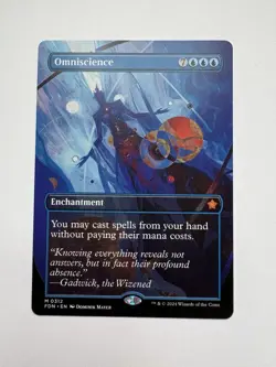 Omniscience Borderless Magic Foundations MTG Magic NM English x1 - Image 1