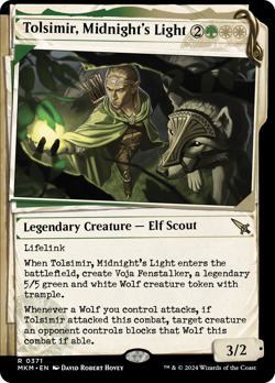 x1 Tolsimir, Midnight's Light MKM MTG 371 SHOWCASE RARE M/NM 1x - Image 1