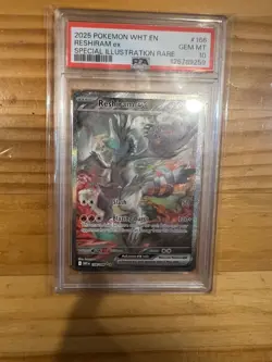 2025 POKEMON WHT EN-WHITE FLARE SPECIAL ILLUSTRATION RARE RESHIRAM EX PSA 10 - Image 2