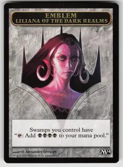 Emblem - Liliana of the Dark Realms 12 Magic 2014 (M14) Magic: The Gathering NM - Image 1