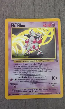 Pokemon TCG Mr. Mime Jungle 6/64 Holo Unlimited Holo Rare - Image 1