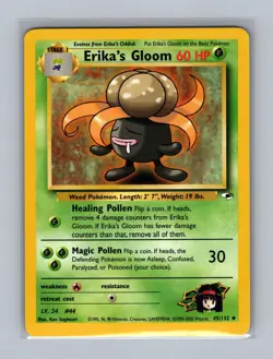 Erika's Gloom 45/132 Uncommon Gym Heroes Pokemon Unlimited Lightly Played - Image 1